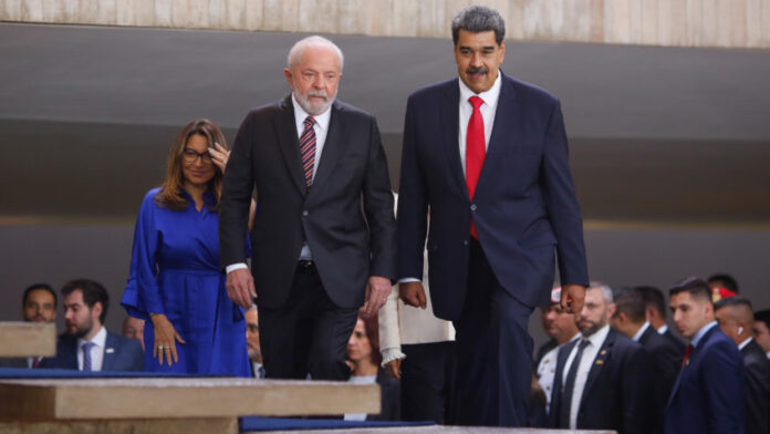 NicolasMadruro-Lula-Itamatary-Brasil-Venezuela-Janja-LuizInacio-CiriaMaduro-Seguranca-Militares-PracaDos3Poderes-29mai2023