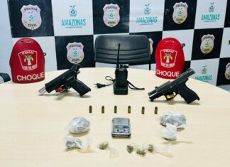 Polícia Militar apreende armas e substâncias ilícitas em operação no bairro Educandos