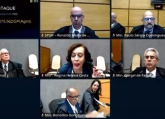 Ministro do STJ deixa a sessão após desentendimento com ministra