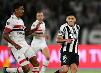 Em um jogo dominado pelo Botafogo, São Paulo segura empate sem gols e mantém viva a esperança na Libertadores