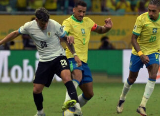 Seleção Brasileira fica no 1 a 1 contra o Uruguai em Salvador e cai para 5º lugar