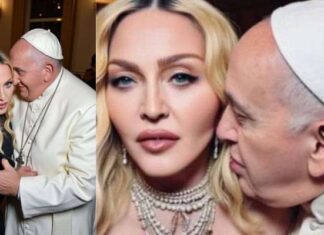 Madona gera polêmica ao aparecer em clima de intimidade com o papa Francisco