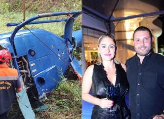 Queda de helicóptero em SP mata casal e deixa sobreviventes