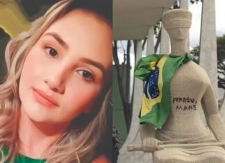 Débora, acusada de pichação no 8/1, afirma que agiu no “calor do momento” e pede perdão