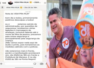 Após ameaças contra filhas, manifestantes pedem ação rápida da polícia como no caso da neta de David Almeida