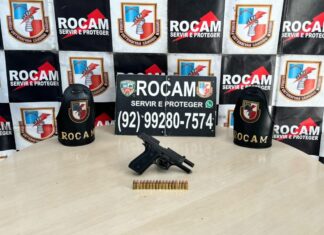 Polícia Militar do Amazonas apreende seis armas de fogo e prende cinco homens