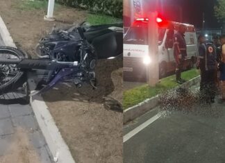 Motociclista perde a vida após colisão com poste no bairro Chapada