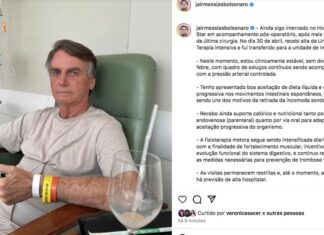 Ex-presidente Bolsonaro tem pressão controlada e boa recuperação pós-cirurgia