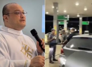 Padre bêbado que xingou frentista no interior de SP é afastado por Diocese