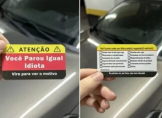 Estudante cria cartão para motoristas mal estacionados e faz sucesso na internet