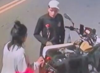 Casal de vagabundos rende trabalhador e leva moto no Monte das Oliveiras; assista!