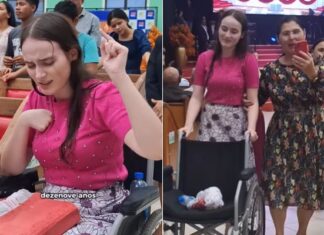Vídeo de jovem deixando cadeira de rodas em culto ganha as redes