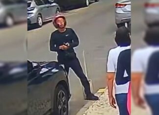 Criminoso leva surra após tentar roubar família com arma falsa; assista!
