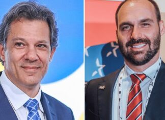Eduardo Bolsonaro rebate Haddad após cancelamento de reunião com secretário de Trump