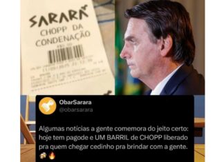 Bar Sarará é alvo de críticas após oferecer “chopp da condenação” para comemorar prisão de Bolsonaro