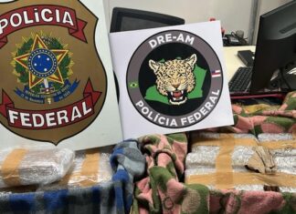 Passageira é flagrada pela PF com malas recheadas de droga no aeroporto de Manaus
