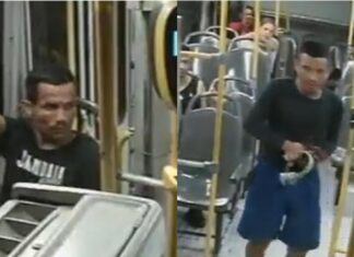 Polícia divulga fotos de suspeitos armados com facas em assalto a coletivo na zona norte de Manaus