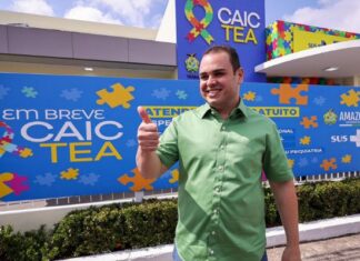 Presidente Roberto Cidade comemora inauguração de mais um centro especializado para crianças com TEA (CAIC TEA), na zona Norte