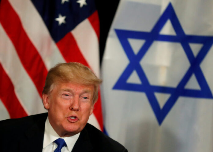 U.S. President Donald Trump meets with Israeli Prime Minister Benjamin Netanyahu during the World Economic Forum (WEF) annual meeting in Davos
