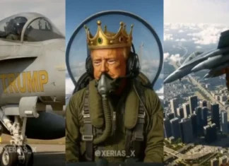 Vídeo de IA mostra Trump jogando fezes em opositores durante atos contra sua presidência