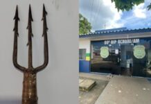 No AM, homem é ferido no peito pela esposa com tridente em tentativa de homicídio