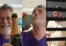 VÍDEO: Jose de Abreu abre champagne para comemorar prisão preventiva de Bolsonaro:’ Não tem preço’