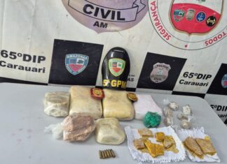 Operação Natal Mais Seguro: PC-AM e PMAM prendem dupla com mais de cinco quilos de maconha tipo skunk e oxi em Carauari