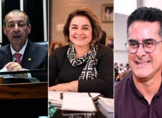 Pesquisa aponta vantagem de Aziz pelo governo do AM, avanço de Maria do Carmo e alta rejeição de David Almeida
