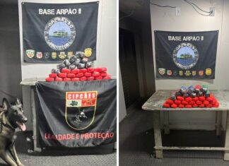 Base Arpão 2: PMAM apreende 15 quilos de entorpecentes escondidos entre garrafões de água