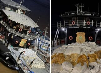 Base Paulo Pinto Nery: PC-AM apreende 12 toneladas de pirarucu seco em embarcação próximo à Itacoatiara