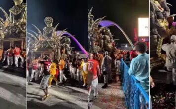 VÍDEO: Acidente com carro alegórico prensa três e dilacera perna de integrante