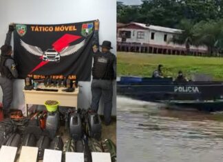 Operação contra “piratas do rio” termina com confronto, fuga de suspeitos e apreensão de munições e lancha blindada