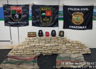 Base Arpão 3 intercepta 220 kg de maconha e causa prejuízo milionário ao tráfico no AM