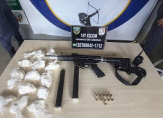 Polícia apreende adolescente de 16 anos com submetralhadora no bairro Colônia Terra Nova