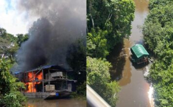 Ibama, Funai e PF desmontam estrutura de garimpo e inutilizam mais de 15 dragas no Amazonas