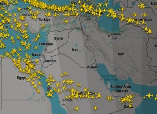 Tensão no Oriente Médio cria “buraco no céu” e complica voos entre Europa e Ásia