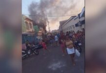 Residência é atingida por incêndio no bairro Glória, em Manaus