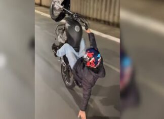 Influenciador de manobras ilegais sofre acidente grave após tentativa de fuga em alta velocidade