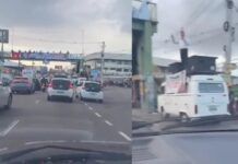 Manifestação com carro de som não mobiliza motoristas na Djalma Batista