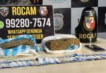 Rocam prende suspeito com drogas e balança de precisão dentro de adega em Manaus