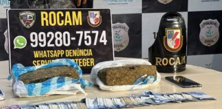 Rocam prende suspeito com drogas e balança de precisão dentro de adega em Manaus