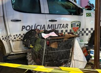 Corpo com sinais de execução é localizado em carrinho de supermercado na zona Oeste de Manaus