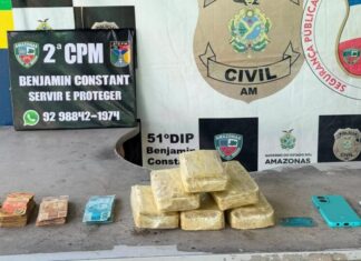 Suspeito é detido com drogas e R$ 12 mil em dinheiro em Benjamin Constant