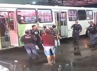 Vítima é agredida com coronhadas durante arrastão em ônibus da linha 357