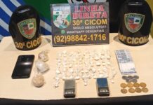 Suspeito é flagrado com cocaína, oxi e crack em terreno baldio no Jorge Teixeira