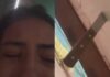 Jovem mostra faca deixada pelo ex após ameaças e agressões em Presidente Figueiredo