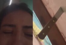 Jovem mostra faca deixada pelo ex após ameaças e agressões em Presidente Figueiredo