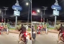Entregador de aplicativo fica ferido após ser atropelado por micro-ônibus em Manaus