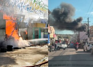 Borracharia é atingida por incêndio de grandes proporções em Manaus