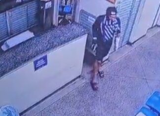 Câmeras registram furto de celular em SPA da Colônia Oliveira Machado